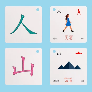 2Boxs/set Baby Čínsky Znak Karty Knihy Znovu Začiatočníkov Obrázok Detí Raného Vzdelávania Vzdelávanie pedagogickej Praxe Karty