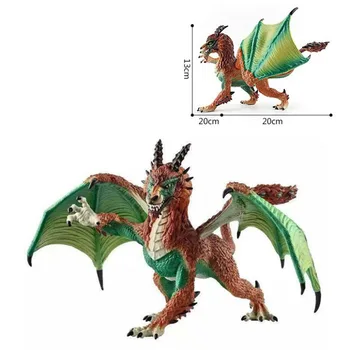 Simulácia Pevné Zvierat Obrázok Bábika Deti Hračky Magic Dragon Model Mutant Ohnivý Dinosaura Hračky, Vianočné Prekvapenie Darček
