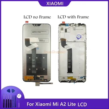 Nová pre Xiao Mi A2 Lite LCD Displej Dotykový + Rám Zostava Displeja LCD Dotykový Displej Opravy Náhradných Dielov