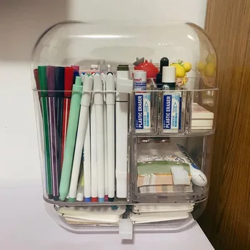 Veľkú Kapacitu, Ceruzka Skladovanie Prípade Kontajner Make-Up Organizátor Box Ploche Drobnosti Úložný Box Papiernictvo Box Školy