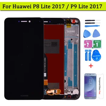 Pre Huawei P8 lite 2017 PRA-LA LCD Displej Dotykový Displej Digitalizátorom. s montážou rámu Pre Huawei P9 Lite lcd 2017
