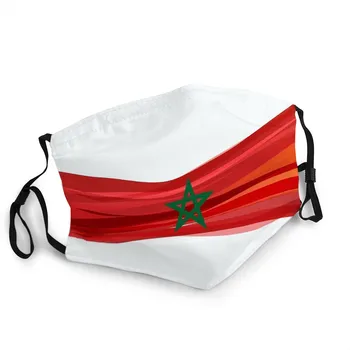 Marocký mascara kráľ non-jednorázové masky, umývateľný a opakovane použiteľné maska z Maroka vlajka textílie, pre mužov a ženy