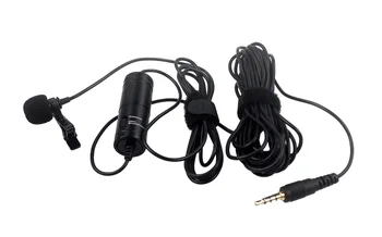 Omni-directional Lavalier Mikrofón s Kovovú Sponu, 3,5 mm až 6,5 mm Adaptér 6M Dlhý Kábel pre Smartphone a Kamery