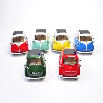 WELL 1:18 BMW Lsetta statické žltá model auta, športová simulácia zliatiny model remesiel dekorácie zbierku hračiek nástroje darček