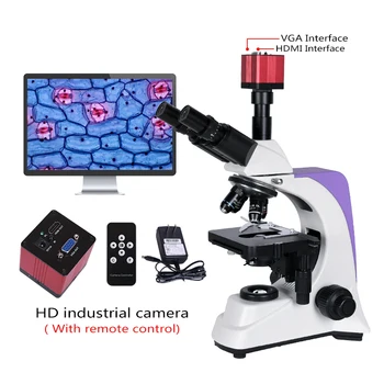 1000x 2500X Profesionálne Biologické Laboratórium HD Mikroskopom Trinocular Binokulárne digitálny fotoaparát lcd okulára elektronické USB, HDMI, VGA