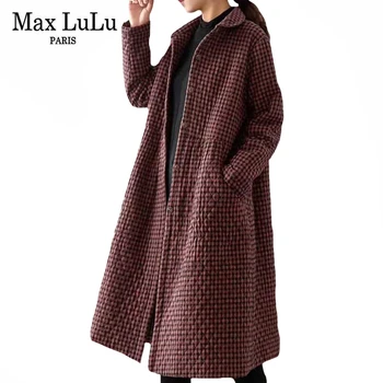 Max LuLu 2020 Čínsky Módny Štýl Ženy, Vintage Oblečenie, Dámy Koberčeky Dlhé Zimné Bundy Čalúnená Teplé Prešívané Kabáty Plus Veľkosť