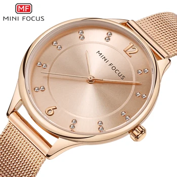 MINIFOCUS Sledovať Ženy Bežné Ultra Tenké Módne náramkové hodinky Quartz Elegantný Dizajn Šaty Dámske Darčekové Hodiny Relogio Feminino