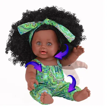 HIINST Dievča Deti Vianočné Darčeky Reborn Čierny Dievča Simulované 12 Palcový Bábiky Baby Vzdelávacie Hračky pre Deti, Dievča, Chlapec Telo Hrať Bábiky