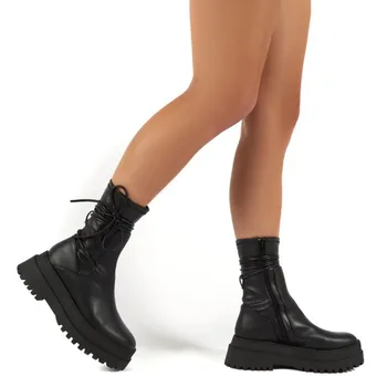 RIBETRINI INY Dámy značky členková obuv robustný punk Vintage Boj proti Jesenné Topánky ženy zips módne topánky platformu žena