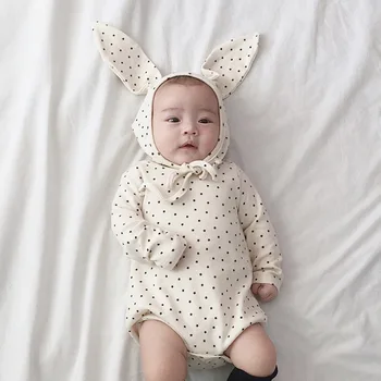 Detská Kombinéza Novorodenca Dievča Oblečenie Jeden Kus Malá Hviezda Kombinézach S Klobúk Čistej Bavlny Bunny Dieťa Kostým oblečenie pre voľný čas 0-24M
