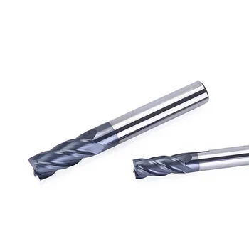UCHEER 1PCS HRC45 4 Flauta 8/10/12mm konci mlyn CNC nástroje Zliatiny Karbid Volfrámové Ocele Fréza na Frézovanie rezanie kovov cricut stroj