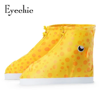 Eyechic Nepremokavé Rainboots Kryt deti Topánky Kryt chlapci dievčatá topánky Anti-Slip Dážď topánky Ružová Žltá žirafa