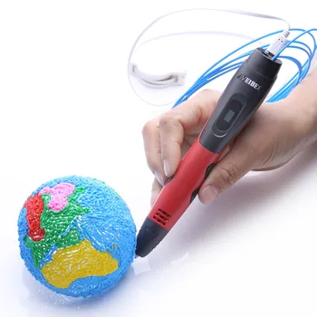 Modrá 3D Tlač Pero S CHKO Plastové Náplň 3 D Tlačiarne Rysovacie Perá DIY Ideálny Darček 3d nastaviť rukoväť pre Deti & Dospelých