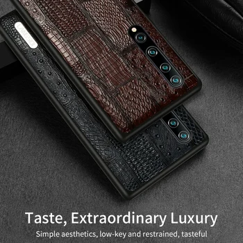 Luxusné kožené telefón puzdro pre Xiao mi 10 ultra 10 TON Pro poznámka 10 lite Poco X3 NFC pravej Kože Shockproof kryt Pre Redmi 9 8
