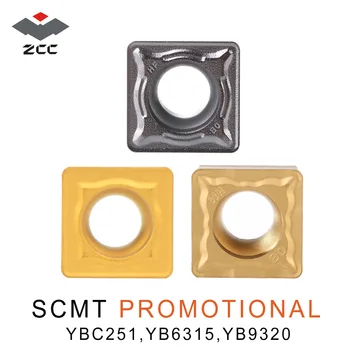 10pcs/veľa ZCC.CT SCMT SCMT09 SCMT12 propagačné karbid volfrámu sústruženie vložkami na oceľ nehrdzavejúca oceľ CNC sústružnícke nástroje