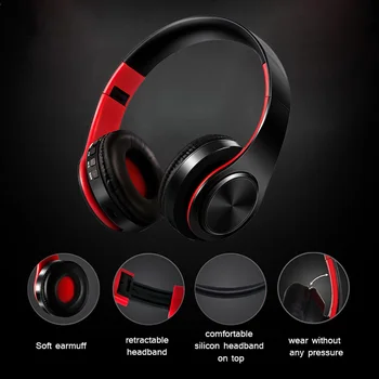 Skladacia Over-Ear HiFi Stereo Bluetooth 5.0 Bezdrôtové Slúchadlá Športové Headset