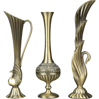 Európa Zliatiny váza elektrolyticky pokrývajú Zlato Vázy, Dekoratívne Remeslá Remeslá kreatívne Domáce Dekorácie, doplnky, Vybavenie Výrobkov