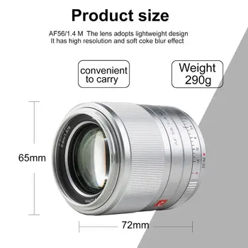 Viltrox 56mm f1.4 EF-M APS-C Objektív Veľké Apertúry automatické Zaostrovanie Portrét Objektív pre Canon EOS M Kamery, M5 M10 M100 M200 M50 M6