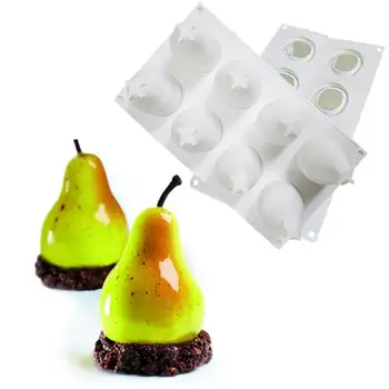 1pcs Hruškovitého Tvaru, Silikónové Formy Tortu Formy DIY 3D Ovocie Plesne Cupcake Cookie Mydlo Pečenie Nástroje
