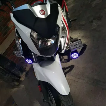 PAMPSEE 1Pcs U7 125W motocykel svetlometu 3000ml moto jazdy pomocné vedúci svetlo Svetlo 12V led motobike pozornosti svetlomet