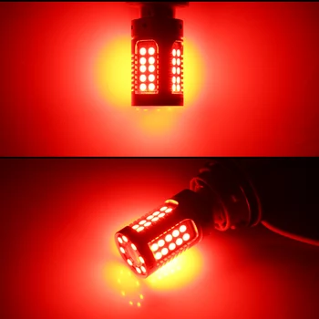 (4) P21W Červená LED Canbus OBC Č Hyper Flash 1156 PY21W Bau15s LED Predné, Zadné, Zase Signálne Svetlo , zadné Svetlá, Brzdové Svetlá