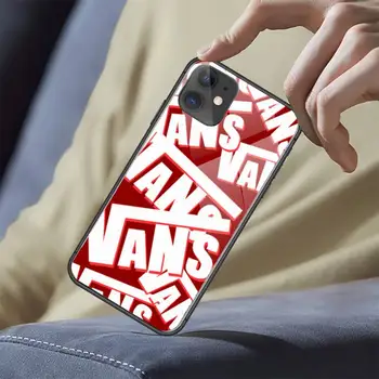 Americká populárna skateboarding vans capa funda coque Telefón Prípade Tvrdeného skla Pre iphone 5C 6 6 7 8 plus X XS XR 11 PRO MAX