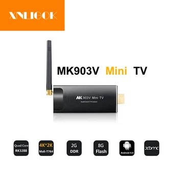 MK903V RK3288 Quad Core Android 5.1 Mini PC TV Box Dongle Stick 2G 8G Smart TV Prijímač Media Player 2.4 G/5G WIFI, BT 4.0