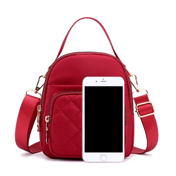 NICOLE & CO 2021 Nové módne dámske taška z nylonu žien jeden-taška cez rameno bežné mobilný telefón v kabelke zips, náprsné tašky