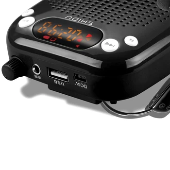 SHIDU S611 10W Hlas Zosilňovač UHF Bezdrôtový Mikrofón Prenosné Audio Mini Reproduktor Pre Učiteľov Tourrist Príručka Jogy Inštruktorov
