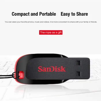 SanDisk CRUZER BLADE USB FLASH DISK CZ50 USB 2.0 128G 64 G 32 G 16 G 8G 4G mini Pero Jednotky kl ' úč Podporu Úradné Overenie