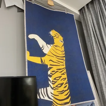 IN Nordic štýl Tigra vytlačené rohože Astronaut dvere mat Non-slip Koberec Pre Spálne Salón Hot Predaj retro Domáce dekorácie