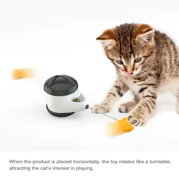 Smart Cat Hračka S Volantom Self-Zostatok Hračka Pet Roztomilý Interaktívne Hračky, Zábavné Kitty Hračky Nepravidelný Rotujúce Režim Hračiek Pre Mačky