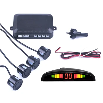 Auto Auto Parktronic LED Parkovacie snímače S 4 Senzory Zadnej strane Zálohy Parkovanie Radar Monitor Detektor Systém Podsvietenia Displeja