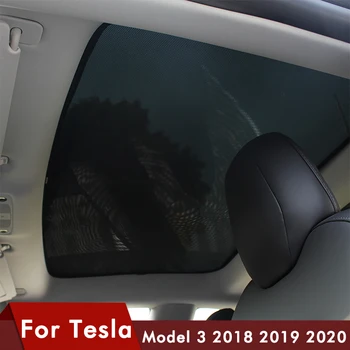 ❤️ Heenvn Model3 Slnečník Auto Slnečná Clona Zadné Predné Slnečník Pre Tesla Model 3 Strecha Strešné Okno Odtiene Chránič Príslušenstvo Tri