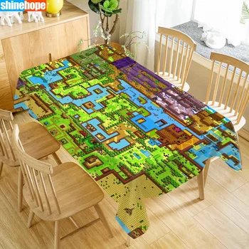 Prispôsobiť Obrus Legend Of Zelda Mapu Oxford Handričkou protiprachová Obdĺžnikový Stôl Kryt Pre Strany Domova 140x160CM