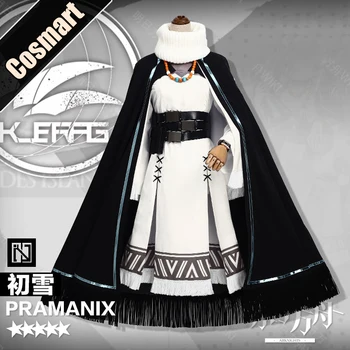 Hra Arknights Pramanix Prvý Sneh Battle Suit Jednotné Šaty Cosplay Kostým Kompletný Set S Ucho A Chvost Halloween Oblek Pre Ženy