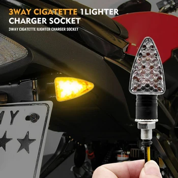 4X12V Univerzálne Motocyklové 15 LED Zase Signálne Kontrolky Amber Blinker Svetlo