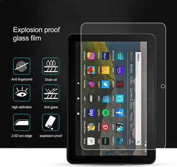 Tablet Tvrdeného Skla Screen Protector Kryt pre Amazon fire HD 8. - 10. Gen 2020 Tablet HD Ochrana Očí Tvrdeného Film