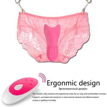 Silikónové Vibračné Nohavičky Dildo Vibrátor Masér Motýľ String Nositeľné Diaľkové Klitorálny Stimulácia Dospelých sexuálnu Hračku pre Ženy