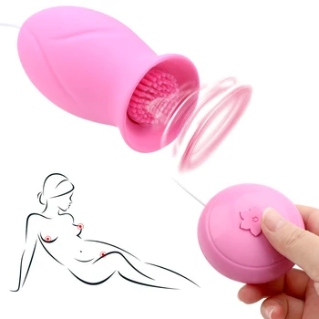 IKOKY Stimulátor Klitorisu Sexuálne Hračky Pre Ženy 6 Frekvencií Skákanie Vajcia Vibrátor otočná Kefa Pošvy Loptu G-spot Masér