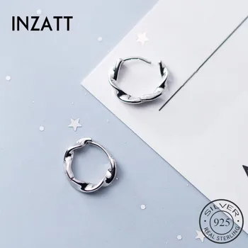 INZATT Reálne 925 Sterling Silver Minimalistický Vlna Line Stud Náušnice Pre Módu Ženy Strany Jemné Šperky 2019 Príslušenstvo Darček