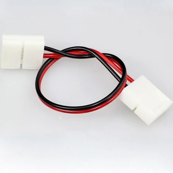 8 mm LED Pásy Svetla Konektory KitsConnector a 10PCS 2 Pin 8 mm Široký LED Solderless Pripojiť Drôt pre 3528 / 2835 Jednej Farby
