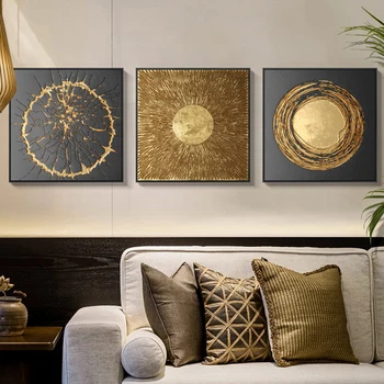 Golden-Art Stenu Obrázok, Plagát, Tlač Plátno na Maľovanie Kaligrafie Výzdoba pre Obývacia Izba, Spálňa Domova Frameless