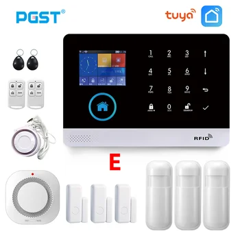 PGST PG103 TUYA WIFI, GSM Wireless Home Security S Požiarny Detektor Dymu Alarm Systém Diaľkové Ovládanie Smart Život