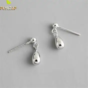 Flyleaf Vysokej Kvality Slza-tvarované Drop Náušnice Pre Ženy, Skutočné 925 Sterling Silver Jemné Šperky Zábava Earings Módne Šperky
