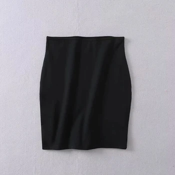Letné Chudá bodycon vysoký pás sukne ženy elastický pás čiernu ceruzku sukne streetwear Sexy mini sukne kórejské oblečenie 2019