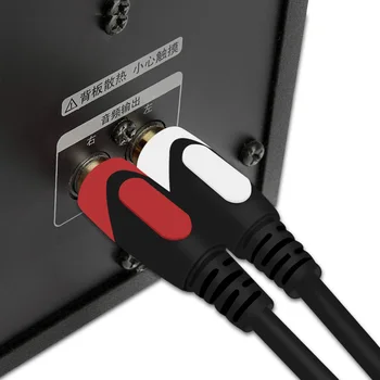 3,5 mm na 2 RCA Audio Kábel Samec Samec AUX Pomocný výstup pre Slúchadlá Jack Plug Y Adaptér Splitter Converter Vľavo/Vpravo Stereo 2RCA