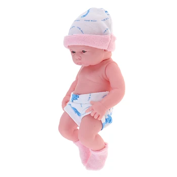 25 cm Krásny Realistický Mäkké Silikónové Znovuzrodené Dieťa Dievča Bábiku V Ružovej Oblečenie, Hračky