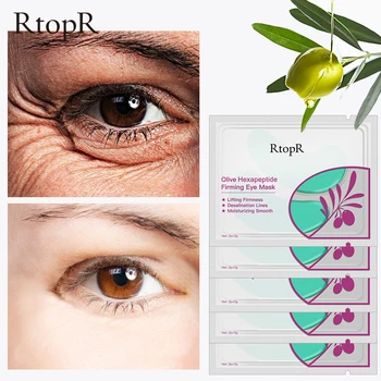 5packs Olivový Kolagénová Očná Maska na Tvár Starostlivosť o Pleť Hexapeptide Spevnenie Anti Aging Eye Taška Tmavé Kruhy, Opuchy na Starostlivosť o Oči