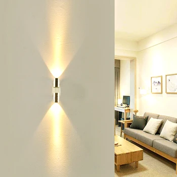 LED Vnútorné Steny Lampa 2 Korálky 2W 6W Ľahkého Hliníka, Astigmatizmus Stenu Sconce Na Chodbe, v Uličke Foyer Dekorácie JQ